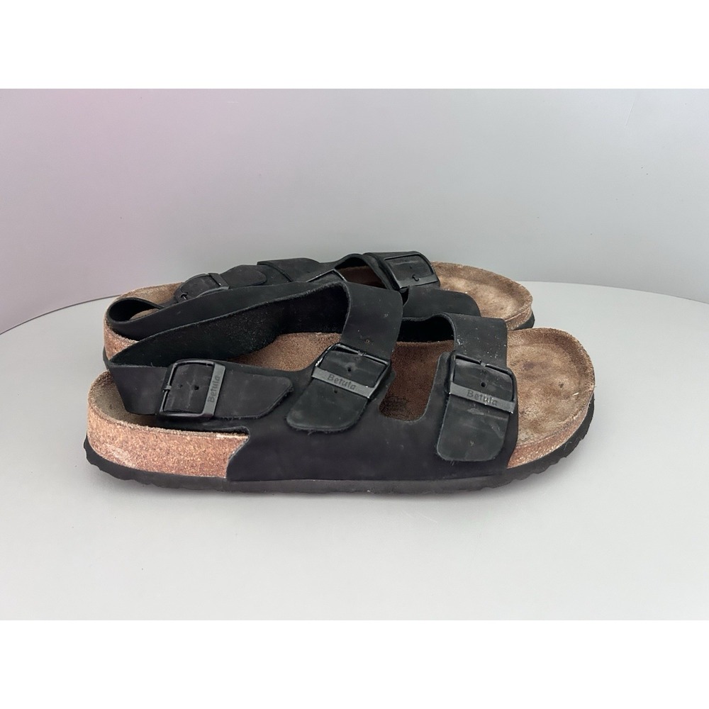 Betula Birkenstock Milano Sandals Womens Size 11 US 42 EU 270 Black Leather